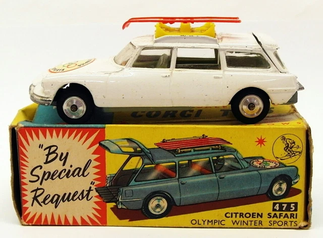 Jouet Corgi Toys Citroën DS Break Safari Winter (réf. 475) - Échelle 1:43, état De Jeu, 1968