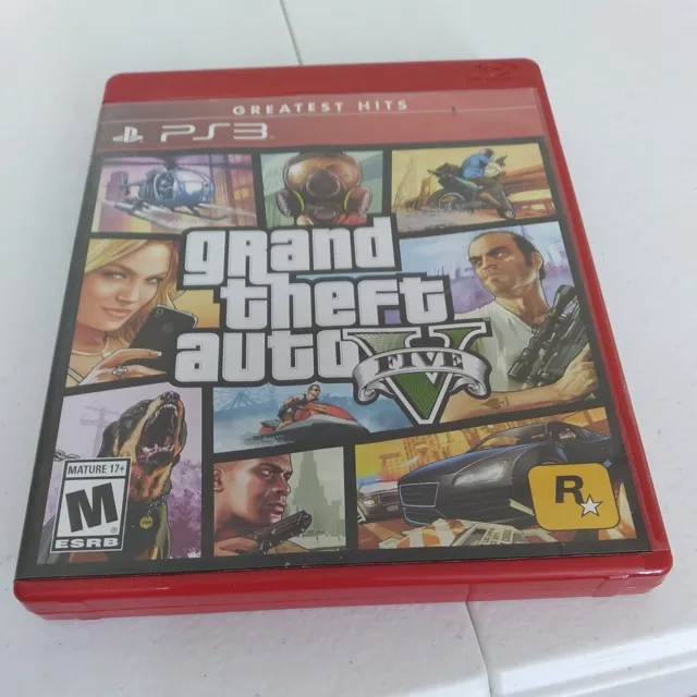 GRAND THEFT AUTO V PS3 GTA 5 (Sony PlayStation 3, 2013) COMPLETE w/Map ...