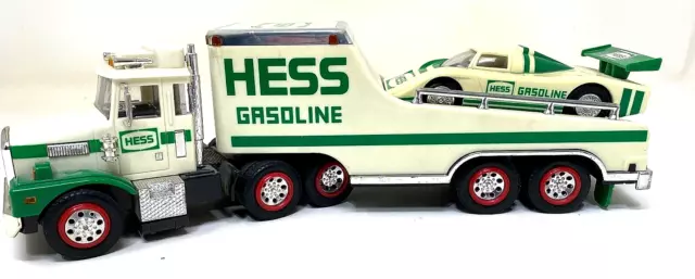 Hess Toy Truck Carrier & Racer, 1988 UV Sun Stained - Parts ONLY - GOOD