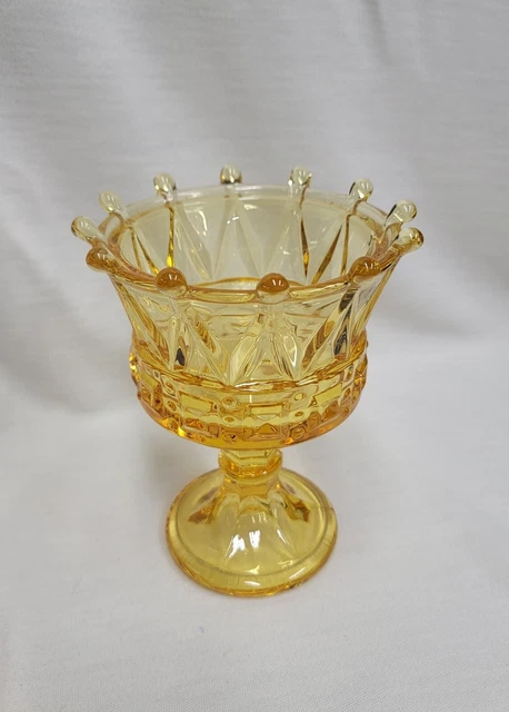 Vintage Fostoria Windsor Glass Crown Compote / Pedestal Dish (No Lid) Gorgeous