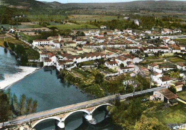 CARTE VIELMUR SUR AGOUT Vue générale aérienne Le Pont sur l'Agout EUR 5
