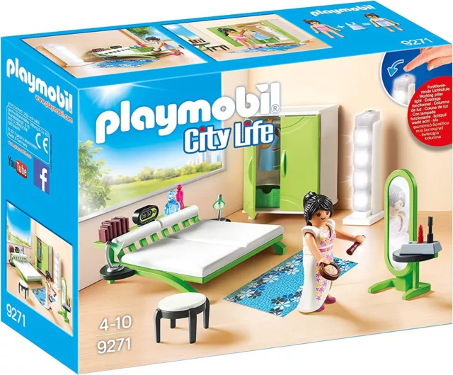 Original PLAYMOBIL City Life 9271 Bedroom Modern