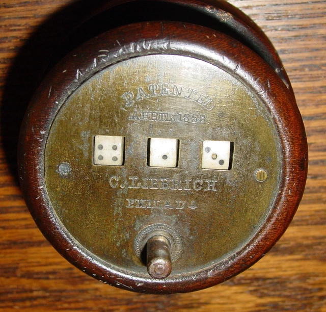 Early & rare antique dice trade stimulator signed and dated 1858-----------16021