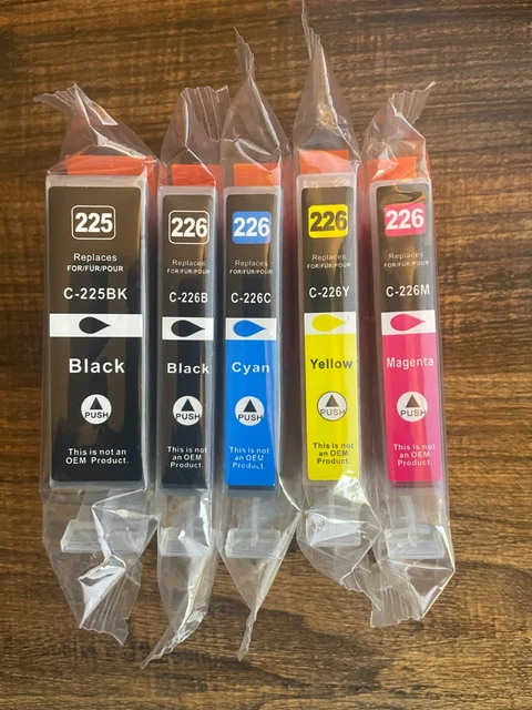 5x NEW INK CARTRIDGE FOR CANON PGI-225BK CLI-226BK C/M/Y Canon Pixma MG5220 5320