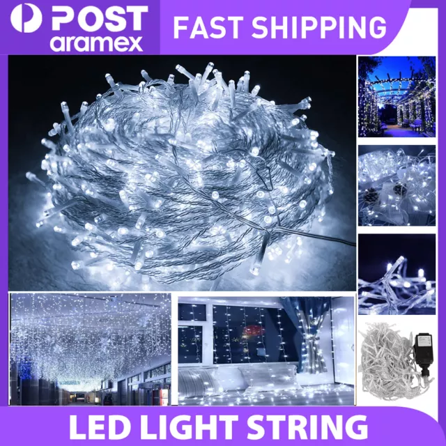 100M 500LED Waterproof Fairy String Lights Wedding Party Garden Decor White