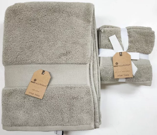 Ecoexistence Soft White Bath Towels and Hand Towels New with tags 4 pieces