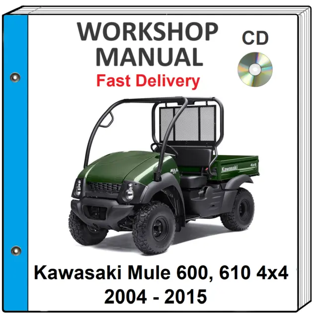 Kawasaki Mule 600 610 2012 2013 2014 2015 2016 Service Repair Shop Manual On Cd