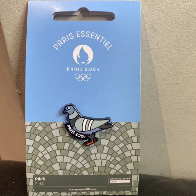 PARIS 2024 OLYMPIC Pigeon Official Merchandise. Visa Pin Badge 14.95