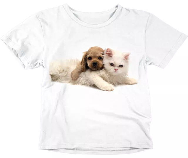 Cat Puppy Cute Adorable Kids Boys Girls tshirt Childrens T-Shirt