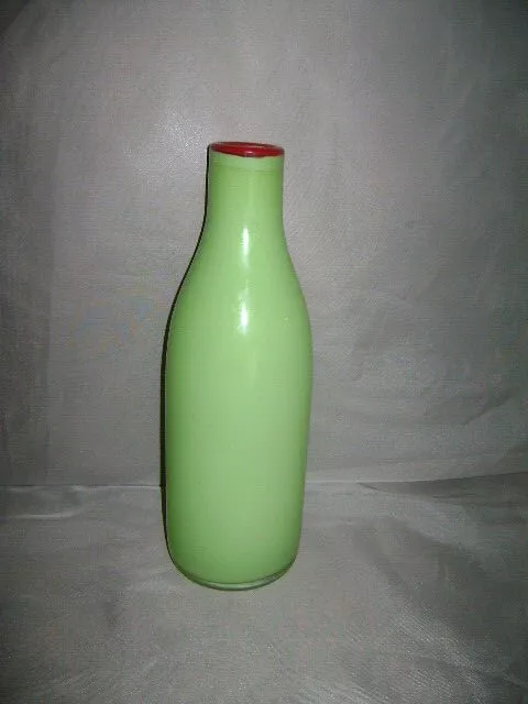 VILLEROY & BOCH VASE 10" Green Red China Made in Germany RARE