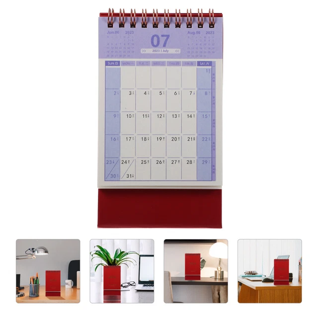 STANDING FLIP DESK Calendar Small 2024 Desktop 20232024 Simple £6.35