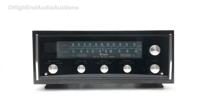 McIntosh MR74 - Sintonizador estéreo vintage Audiophile Hifi AM FM con cabina negra + manual