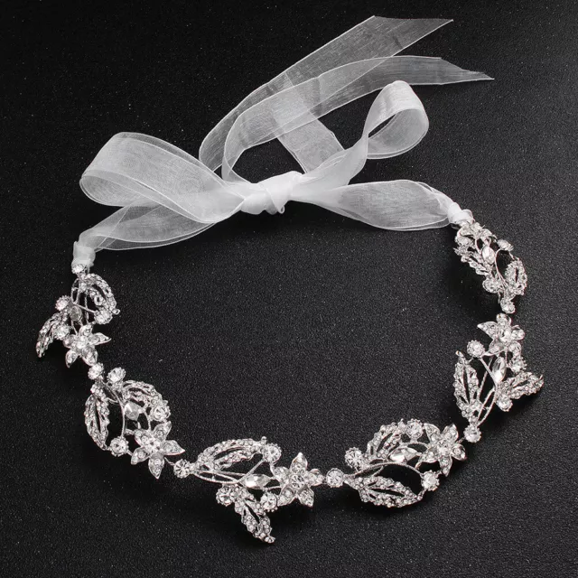 Silver Wedding Hair Vine Crystal Bridal Dress Accessories Diamante Headpiece