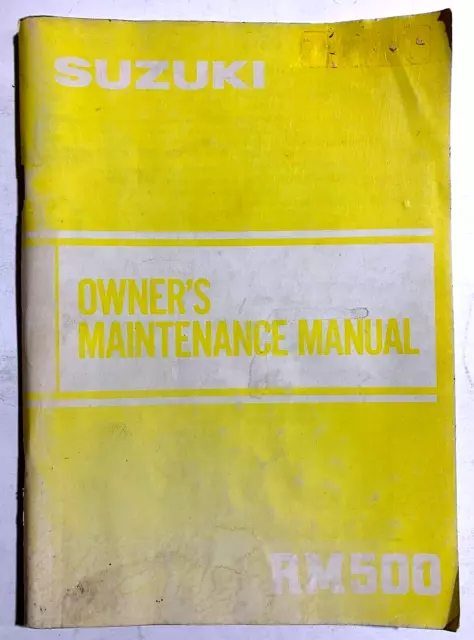 1983 Suzuki RM500 Owner's Maintenance Manual 99011-14222-03A Free Shipping!