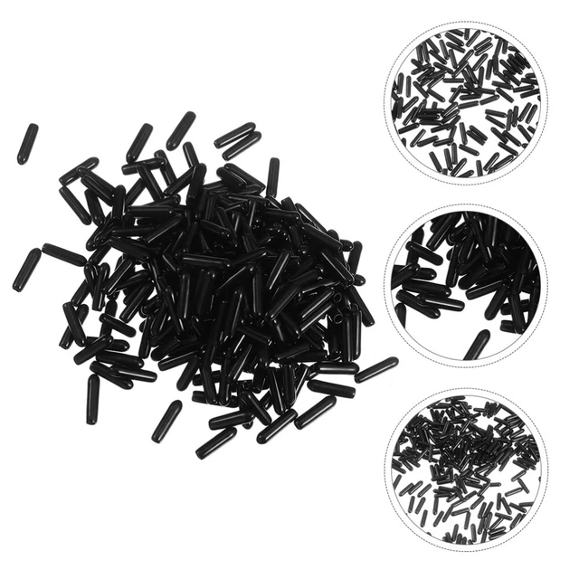 250 Pcs Gewindeschutzkappe Gummi Schraubrohr-Endkappen Zackengestellkappen