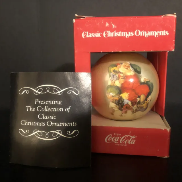 Vintage 1980 Coca Cola Christmas Tree Ornament / Bulb  - Decoration