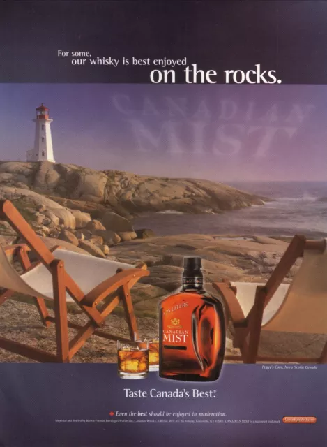 Canadian Mist Whiskey--Peggy's Cove Lighthouse--Nova Scotia--2003 Print Ad