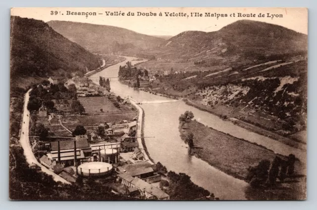 Vintage Postcard: Besançon France Doubs Valley In Velotte, Malpas Island & Lyo