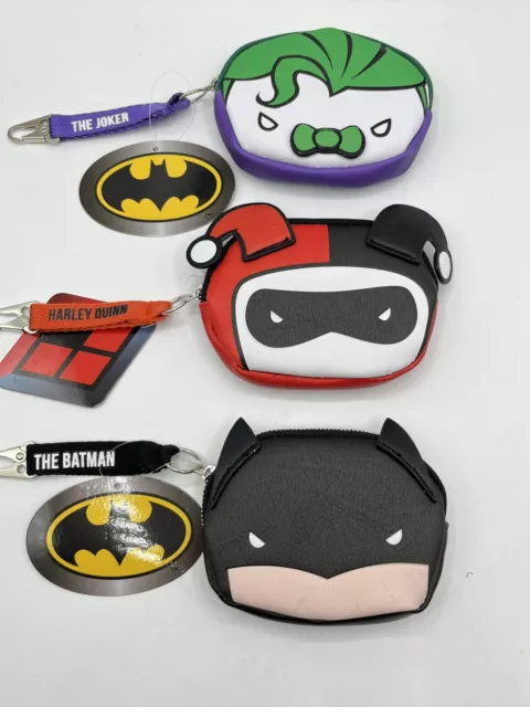 Batman Joker Harley Quinn Geldbörse Münzbörse Kinder mit Reißverschluss DC Comics Held