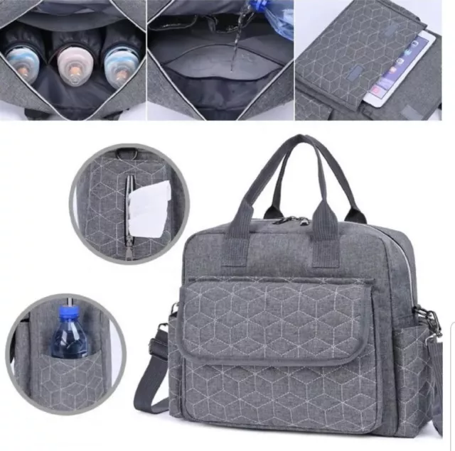 Large Mummy Changing Shoulder Travel Bag Hospital Baby Nappy Tote Handbag