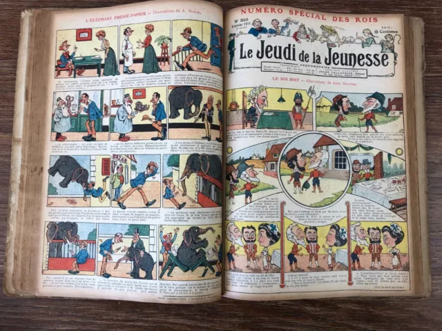 LE JEUDI DE LA JEUNESSE année 1910 - 1911 (Octobre-Avril) Reliure éditeur