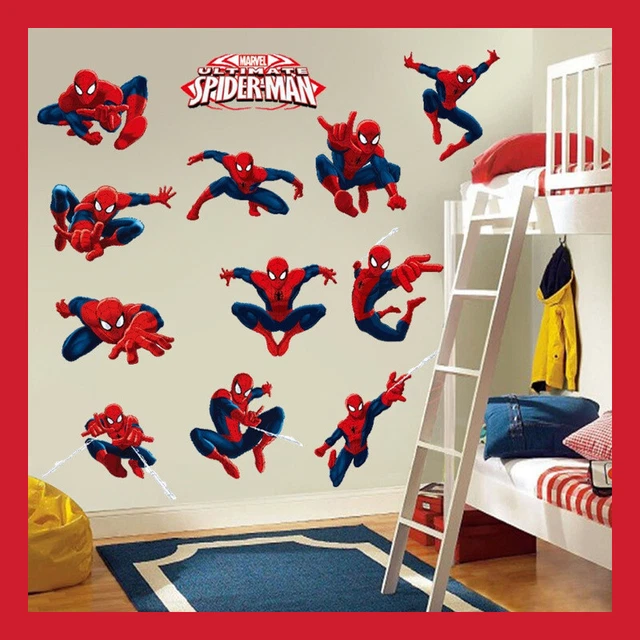 GRAND STICKER MURAL 70X50 Spiderman Deco Poster Jeu Jouet Enfant