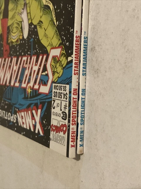 X-MEN SPOTLIGHT ON STARJAMMERS # 1 & # 2 Marvel Comic Books G/VG 1990 Copper Age 16