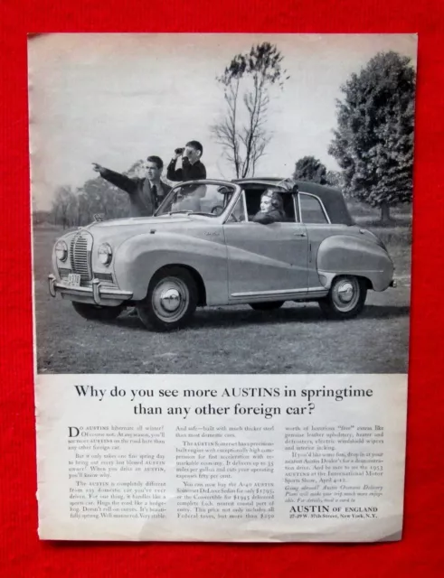 Austin of England 1950s Vintage Print Ad icszc56
