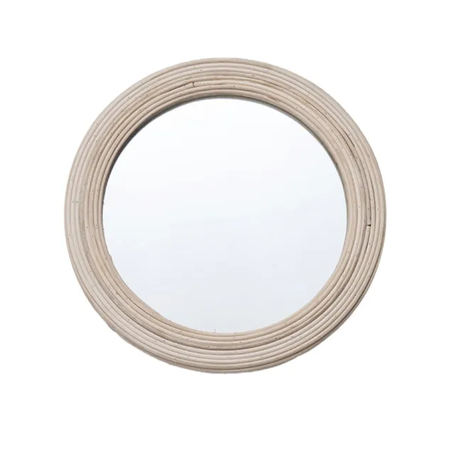 Specchio in rattan naturale ed elegante design accattivante per pareti galleria