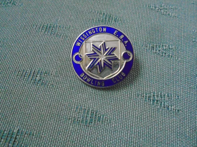 Wissington Eba Bowling Club - Norfolk Enamel Bowls Pin Badge - Defunct