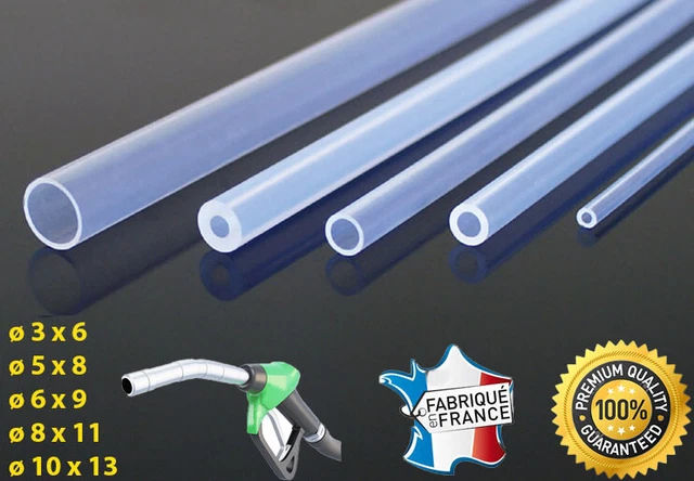 Tuyau PVC Transparent Pour Durite Essence - Diamètres 2 à 13 Mm - Neuf