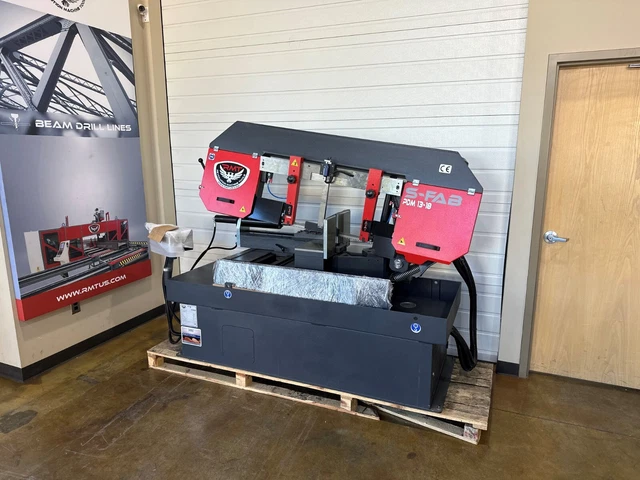New SEMI-AUTOMATIC Horizontal Bandsaw - RMT S-Fab PDM 13" x 18" Dual Miter