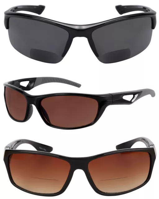 "The Elites"" 3 pares de nuestras gafas de sol bifocales deportivas/informales HD más vendidas