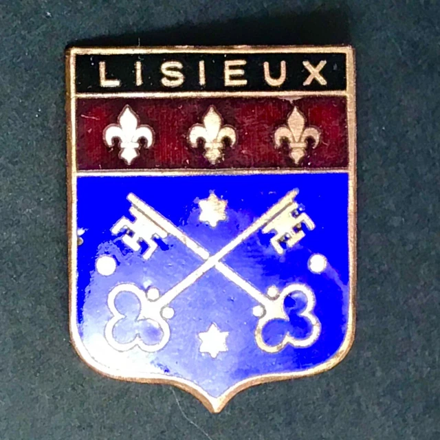 Ancienne Broche émaillée Blason Armoiries Bretagne - Épinglette, Couleur Dorée, Occasion