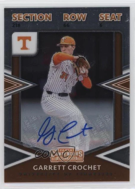 2020 Panini Elite Extra Edition College Tickets Signatures Garrett Crochet Auto