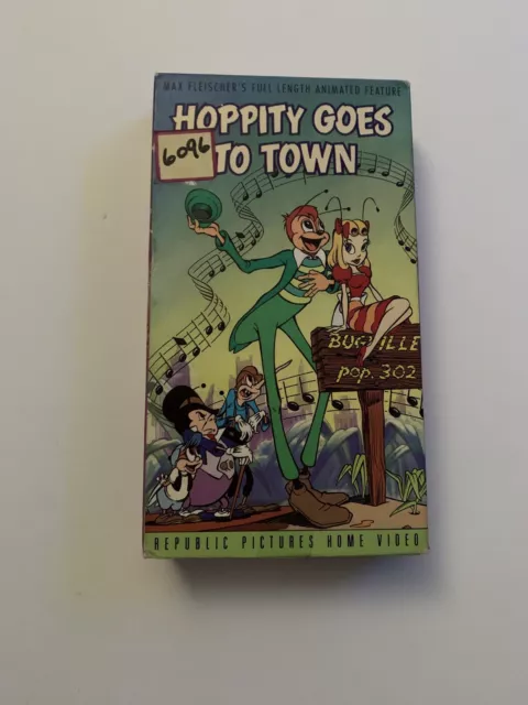 Hoppity Goes to Town VHS Republic 1989 Rare Max Fleischer Fire Cheese Gabby