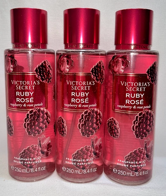 3 Ruby Rose Victoria's Secret Fragrance Mist 8,4 fl oz
