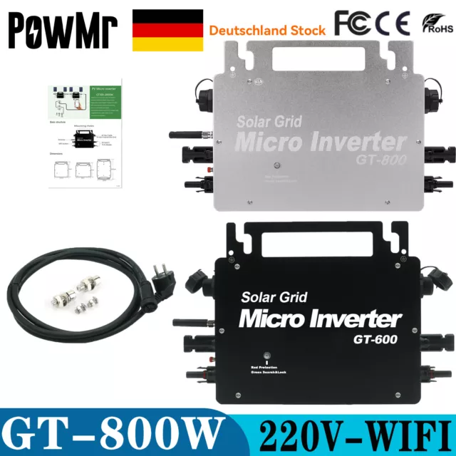 GT 800W 600W 400W MPPT Solar Wechselrichter Grid Tie Micro Mikrowechselrichter