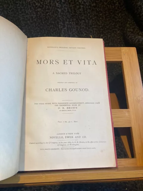 Charles Gounod Mors e Vita partition chant piano éditions Novello