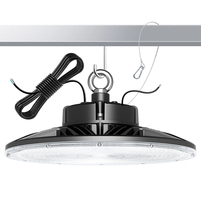 240W UFO LED High Bay Light Fixture Dimmable Garage Warehouse 16~ 32Ft Ceiling