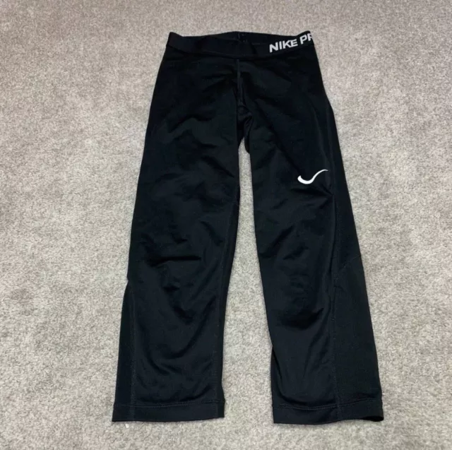 Nike Pro Dri-Fit Leggings Women’s Black Cropped Pull On Size XS