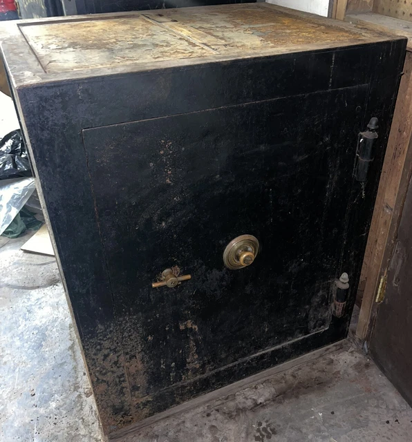 VTG Vintage Antique Marvin Floor Bank Safe 1893 NYC New York RARE Dial w/Shelves