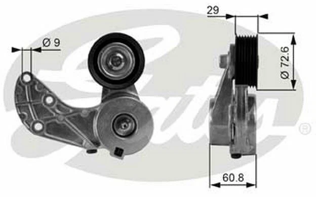GATES Galet tendeur (courroie d'accessoire) pour VOLKSWAGEN TOUAREG T38317