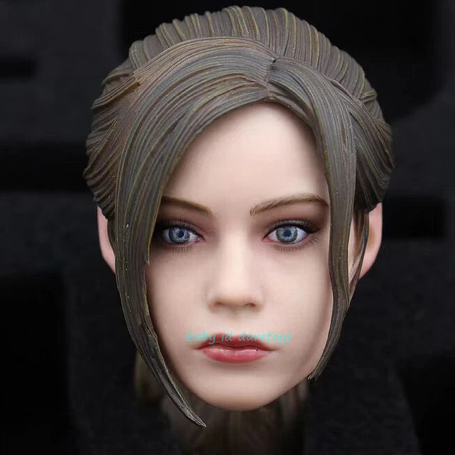 DAMTOYS CLAIRE REDFIELD Resident Evil Head Carving 1/6 In Stock 110.00