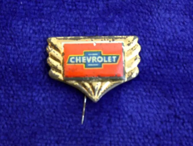 Vintage Chevy Bowtie Hat Lapel Pin Badge Accessory BelAir Impala Nova GM Vette