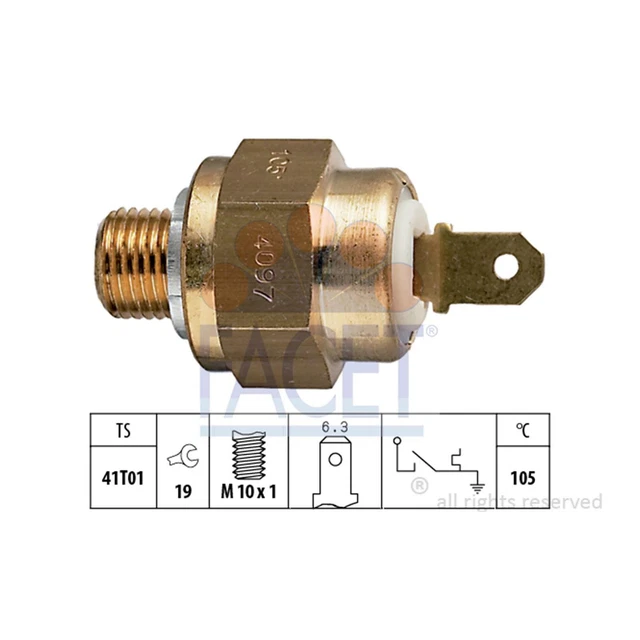 FACET ANTIFREEZE COOLANT Warning Lamp Temperature Switch 7.4097 FOR LT