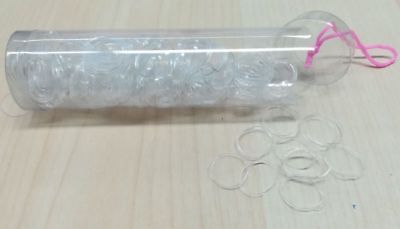 ELASTICI per capelli tubo mini fermacoda trasparenti per treccine o neonate