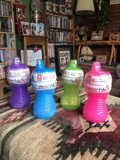 4~ Pack Munchkin Mighty Grip 10 oz Spill & Leak Proof Cups Fast Free Ship!!