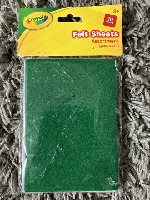 Paquete de 10 hojas Crayola hojas de fieltro rojo verde azul blanco blanco