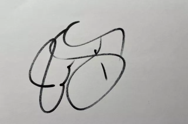 Hand signed white card of PAUL INCE, MAN UTD FC, FOOTBALL autograph